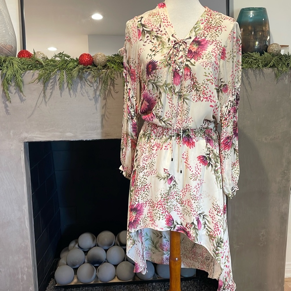 Haute Hippie Floral Boho Dress Size Medium